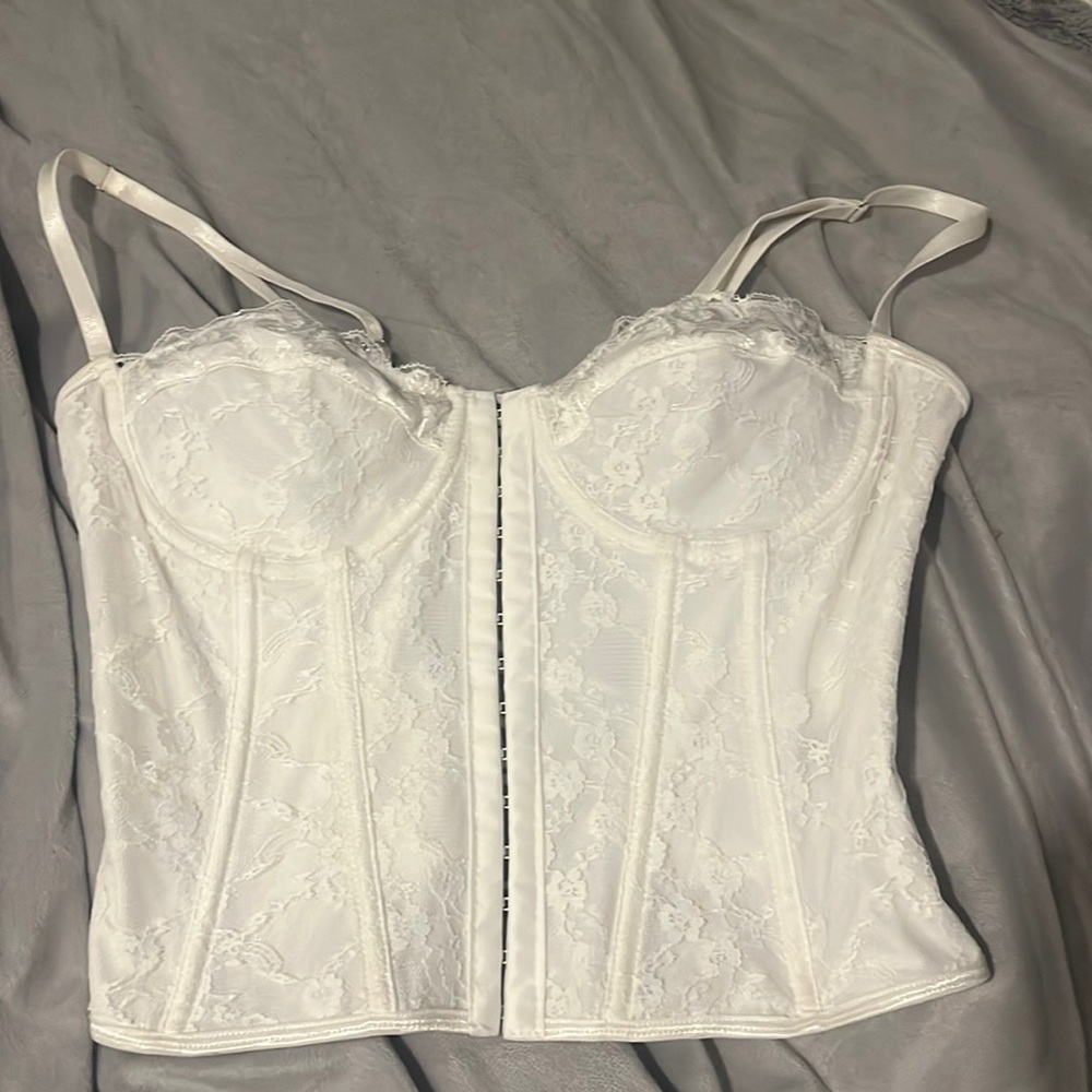 SOLD White lace corset top